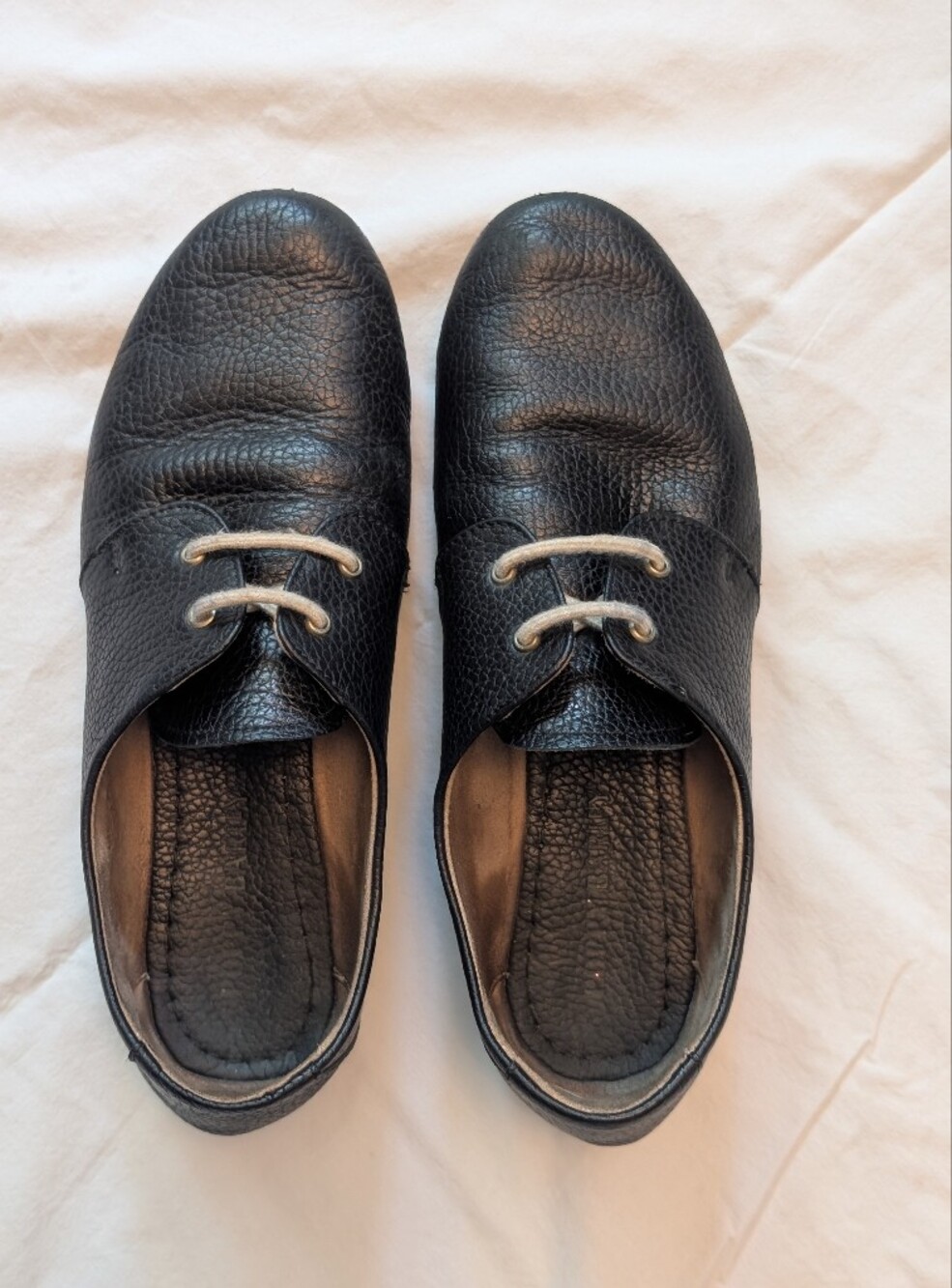 Poppy Barley Eyelet Oxford Pebble Black Size 7